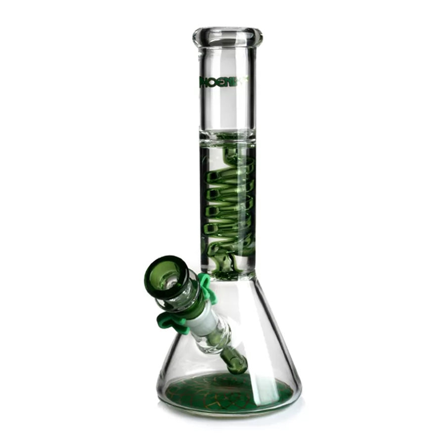 10-Inch Phoenix Star Freezable Glycerin Coil Beaker Bong