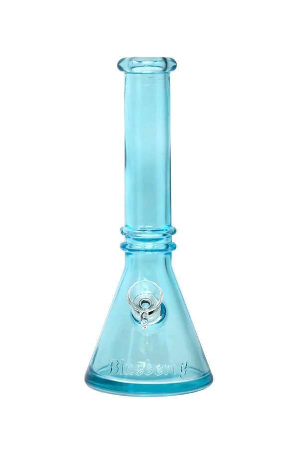 10 Inch Blueberry Double Ring Soft Glass Beaker Bong