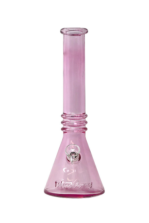 12 Inch Blueberry Double Ring Soft Glass Beaker Bong