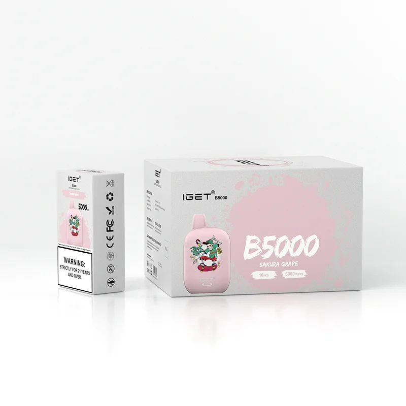 IGET B5000 Rechargeable Vape Device Sakura Grape 5000 Puffs