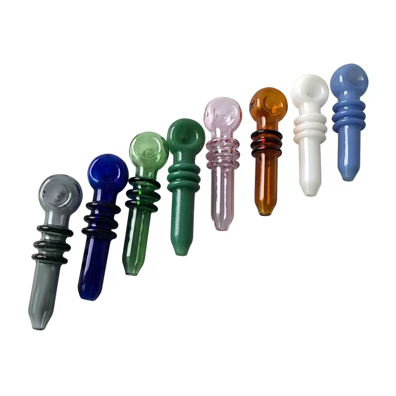 4.5 Inch Glass Pipe with Triple Grip, Random Color