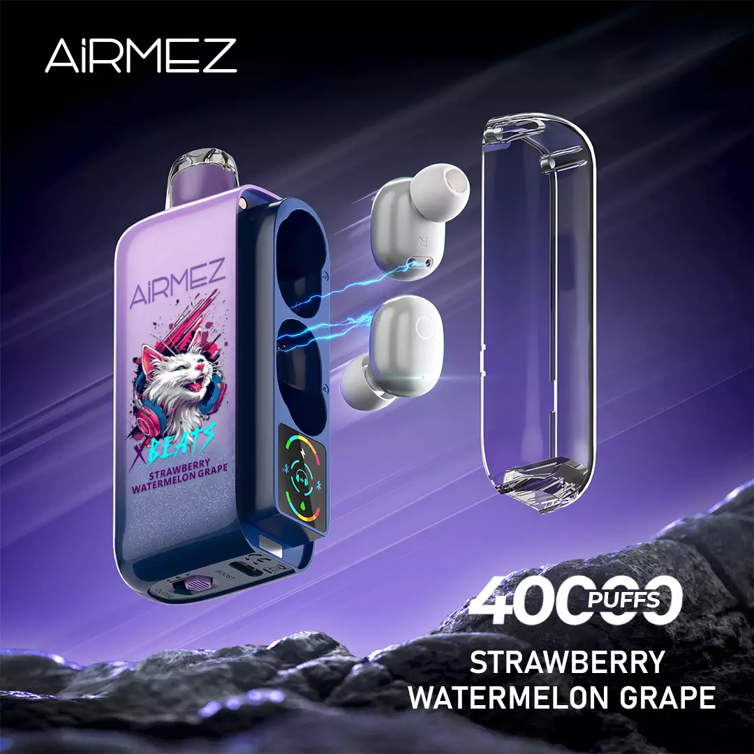 Airmez Xbeats 40000 Puffs Disposable Device, Strawberry Watermelon Grape
