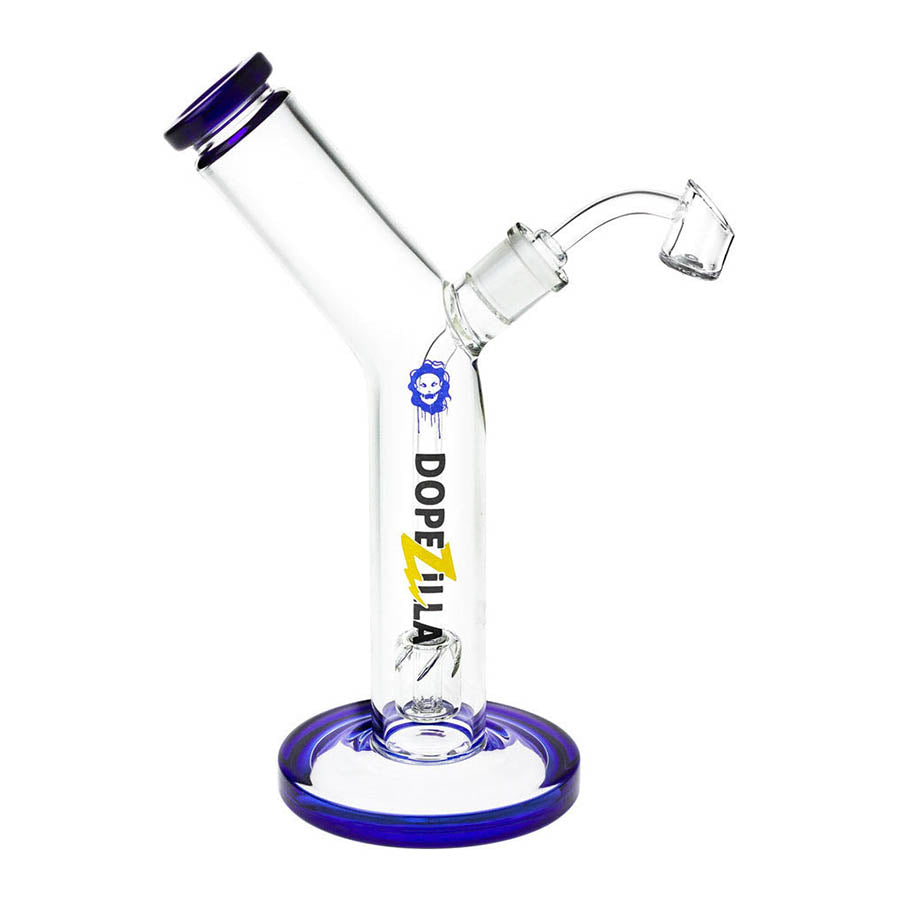 Dopezilla Banshee 10 Inch Straight Tube Dab Rig Dark Blue