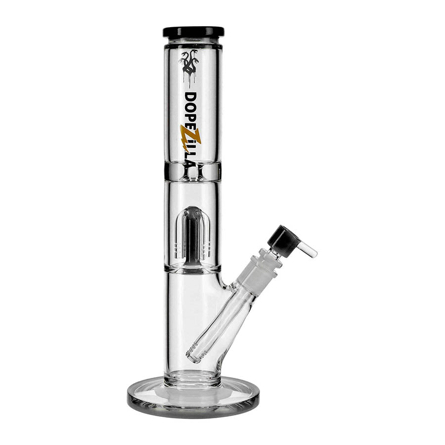 Dopezilla Hydra 16 Inch Straight Tube Ice Water Pipe Black