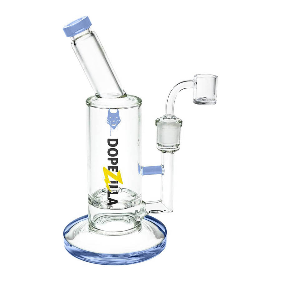 Dopezilla Lycan 9 Inch Straight Tube Dab Rig Pale Blue