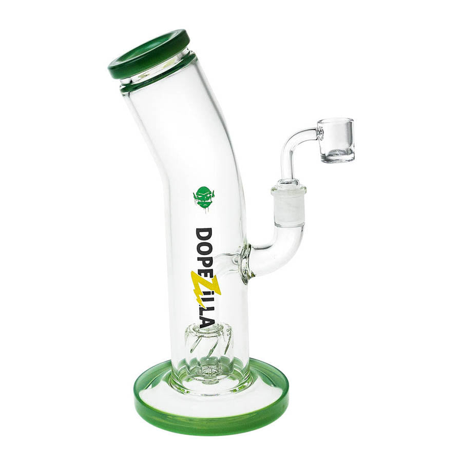 Dopezilla Ogre 10 Inch Straight Tube Dab Rig, Milky Jade